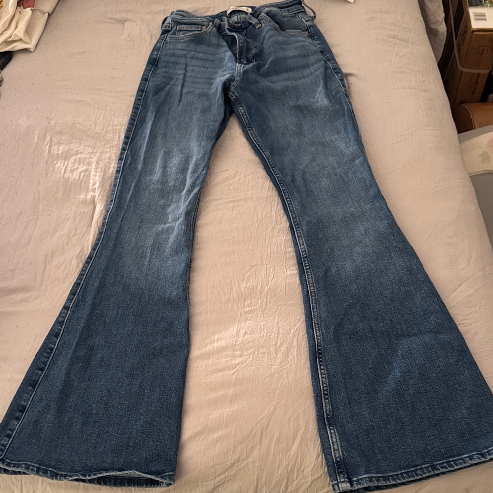 Abercrombie and finch Women's Blue Flared Jeans